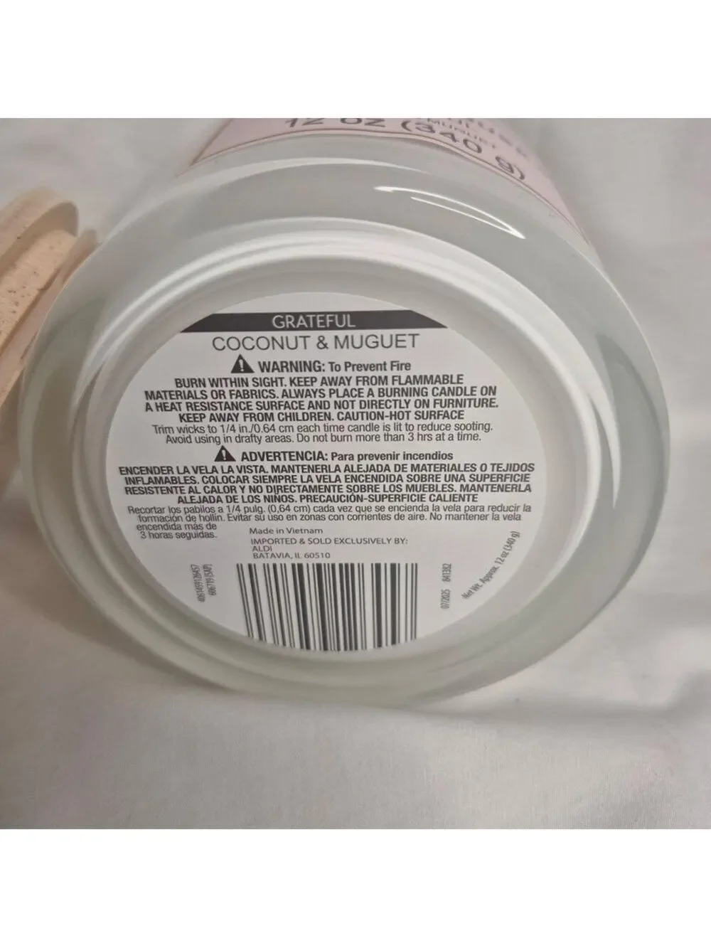 Kirkton House Grateful Coconut & Muguet Light Scented Calming Spa White 12oz